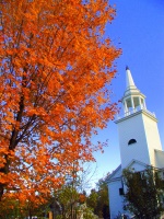 2428   Church with foliage tree   Farmington Falls(C) Maine office of Tourism small